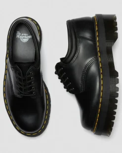 8053 Leather Platform Casual Shoes in Black