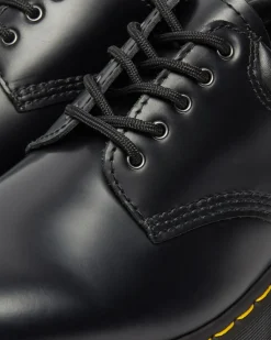 8053 Leather Platform Casual Shoes in Black