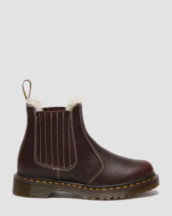 2976 Leonore II Faux Fur Lined Grizzly Leather Chelsea Boots in Dark Brown