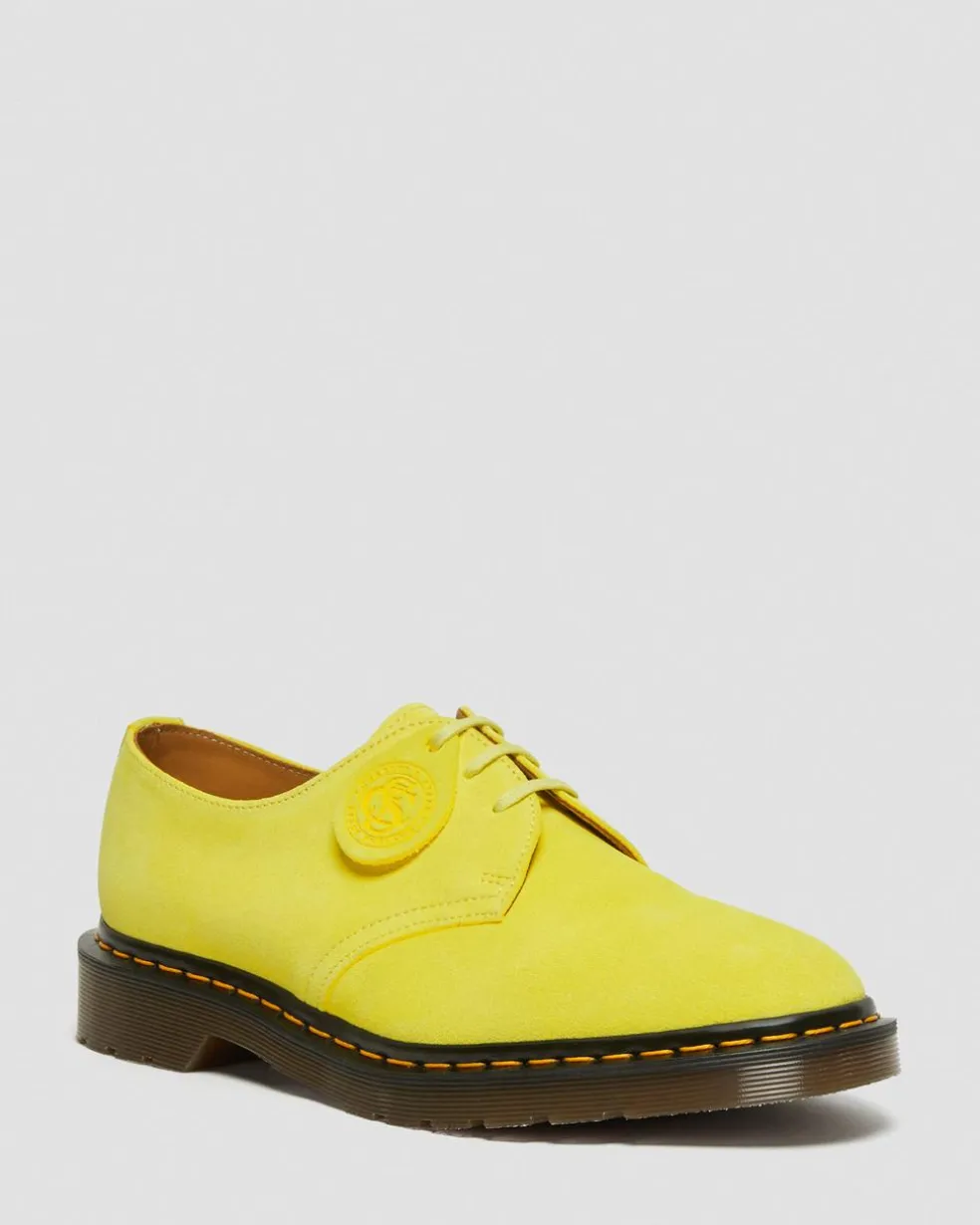 1461 Made in England Buck Suede Oxford Shoes in Yellow