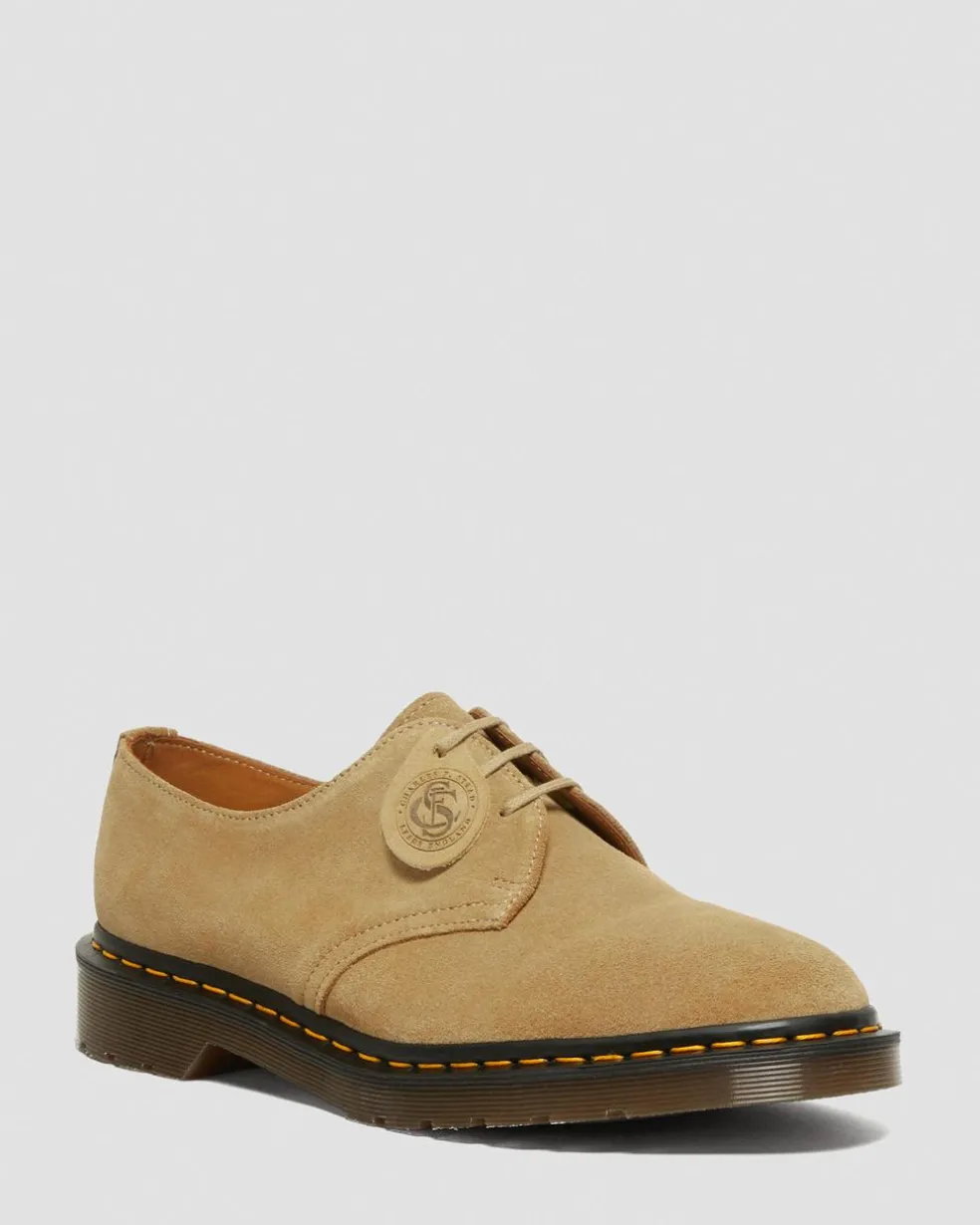 1461 Made in England Buck Suede Oxford Shoes in Beige
