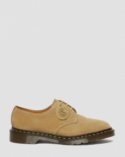 1461 Made in England Buck Suede Oxford Shoes in Beige