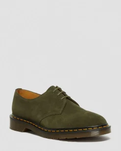 1461 Made in England Buck Suede Oxford Shoes in Green