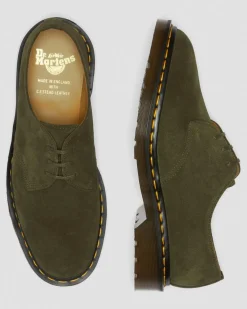 1461 Made in England Buck Suede Oxford Shoes in Green