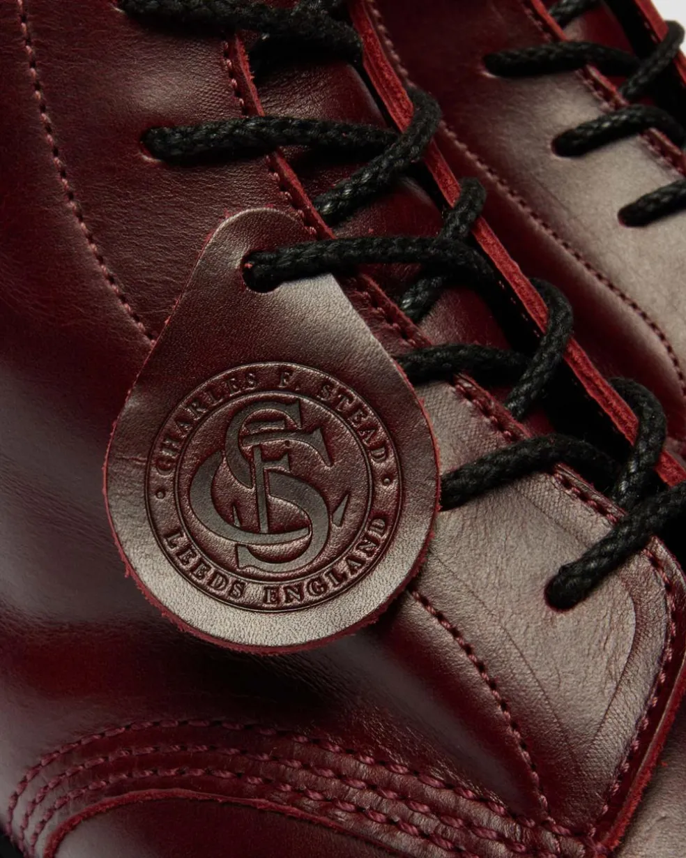 1460 Made In England Classic Calf Leather Boots in Burgundy