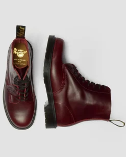 1460 Made In England Classic Calf Leather Boots in Burgundy