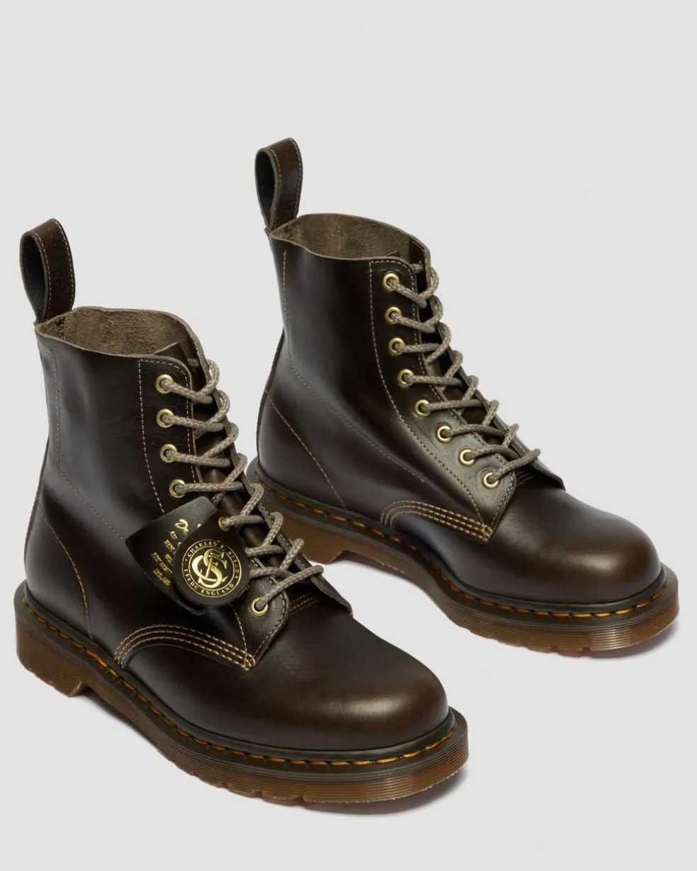 1460 Made In England Classic Calf Leather Boots in Sepia Grey