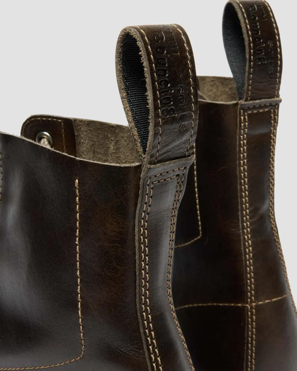 1460 Made In England Classic Calf Leather Boots in Sepia Grey