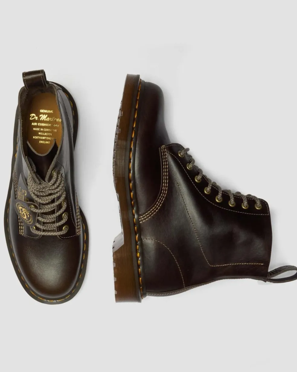 1460 Made In England Classic Calf Leather Boots in Sepia Grey