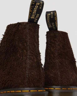 101 Made in England Hardware Suede Ankle Boots in Dark Brown
