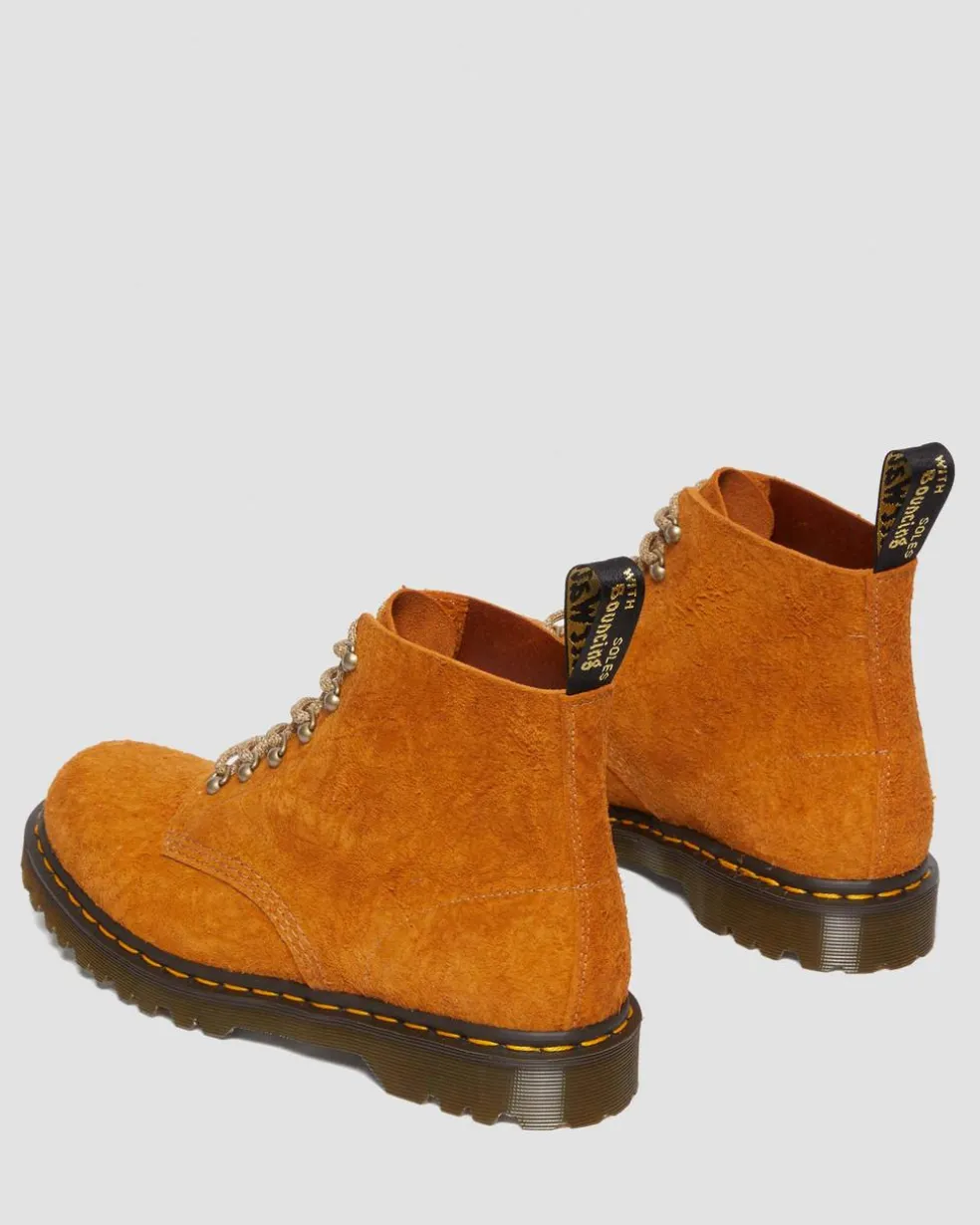 101 Made in England Hardware Suede Ankle Boots in Burnt Yellow