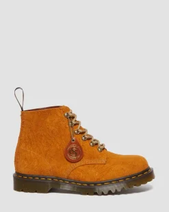 101 Made in England Hardware Suede Ankle Boots in Burnt Yellow