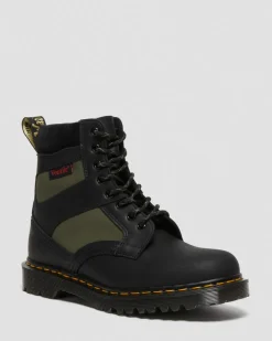 1460 Made in England Padded Panel Lace Up Boots in Black