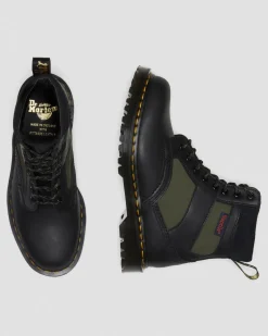 1460 Made in England Padded Panel Lace Up Boots in Black