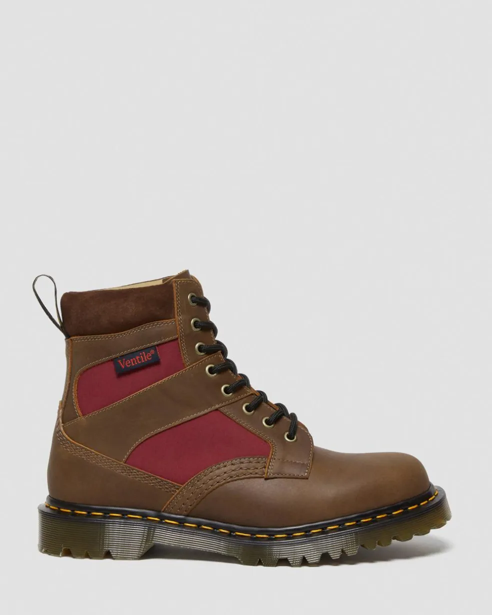 1460 Made in England Padded Panel Lace Up Boots in Brown