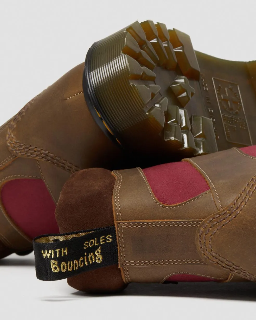 1460 Made in England Padded Panel Lace Up Boots in Brown
