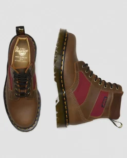 1460 Made in England Padded Panel Lace Up Boots in Brown