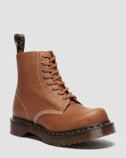 1460 Made In England Soft Boa Embossed Leather Bump Toe Boots in Desert Tan