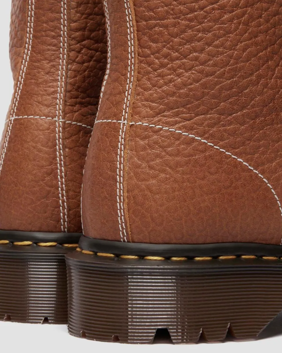 1460 Made In England Soft Boa Embossed Leather Bump Toe Boots in Desert Tan