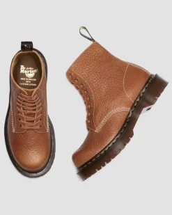 1460 Made In England Soft Boa Embossed Leather Bump Toe Boots in Desert Tan
