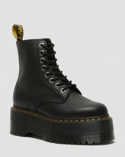 1460 Max Leather Platform Boots in Black