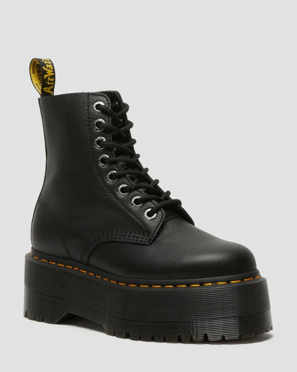 1460 Max Leather Platform Boots in Black