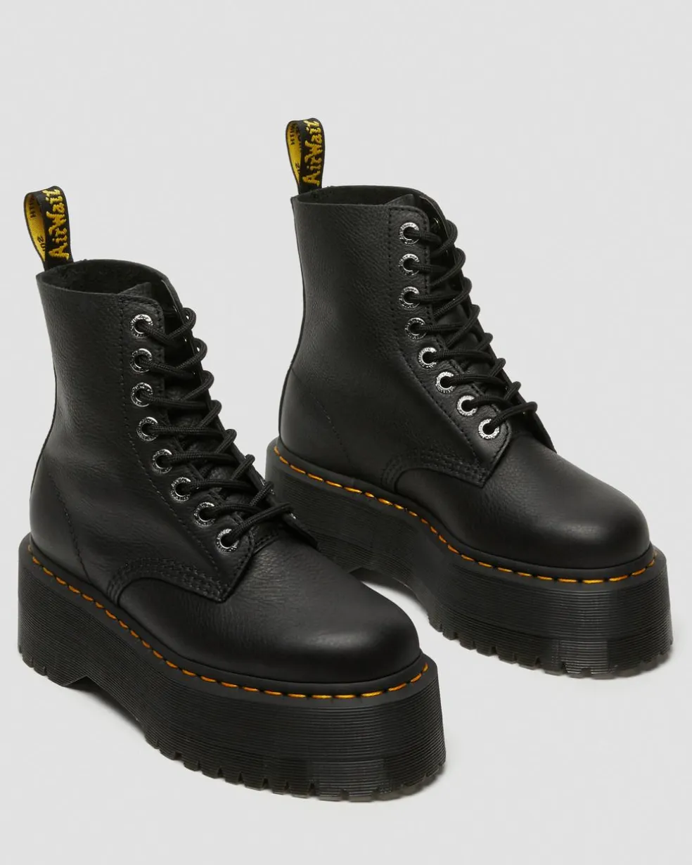 1460 Max Leather Platform Boots in Black
