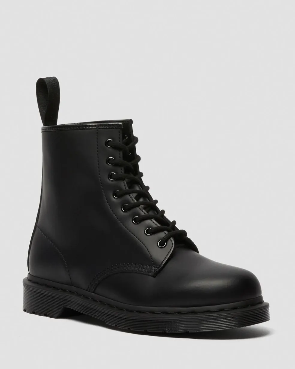1460 Mono Smooth Leather Lace Up Boots in Black