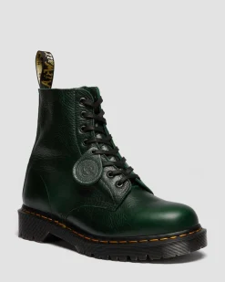 1460 Pascal Made in England Buckingham Leather Lace Up Boots in Dms Green