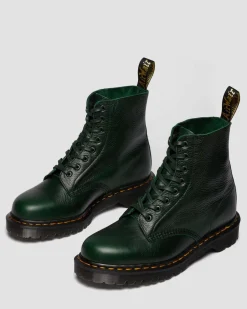 1460 Pascal Made in England Buckingham Leather Lace Up Boots in Dms Green