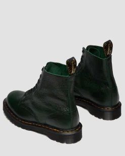 1460 Pascal Made in England Buckingham Leather Lace Up Boots in Dms Green