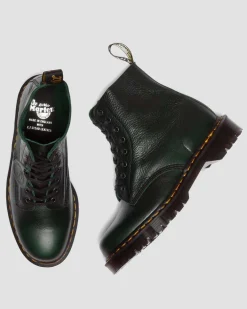 1460 Pascal Made in England Buckingham Leather Lace Up Boots in Dms Green