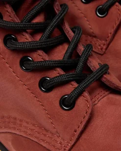 1460 Pascal Nubuck Leather Lace Up Boots in Red