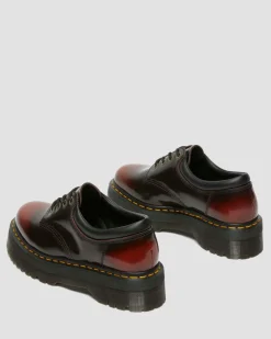 8053 Quad Arcadia Leather Platform Shoes in Cherry Red Arcadia