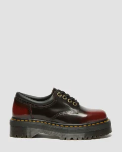 8053 Quad Arcadia Leather Platform Shoes in Cherry Red Arcadia