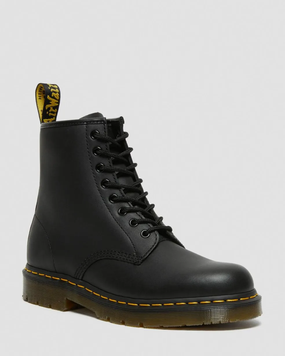 1460 Slip Resistant Leather Lace Up Boots in Black