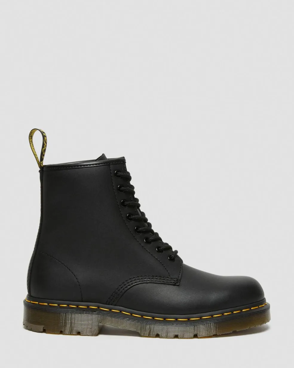 1460 Slip Resistant Leather Lace Up Boots in Black