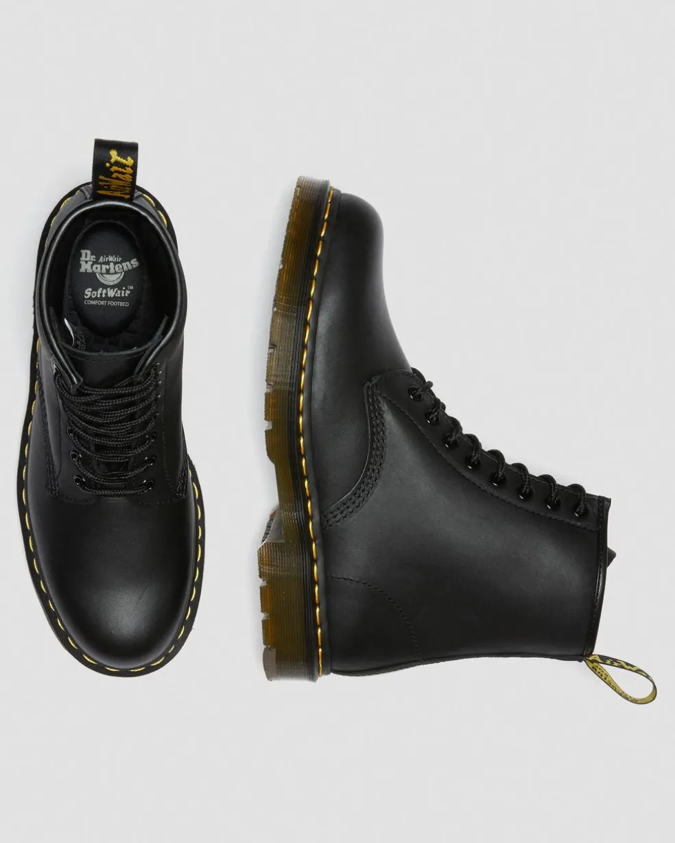 1460 Slip Resistant Leather Lace Up Boots in Black