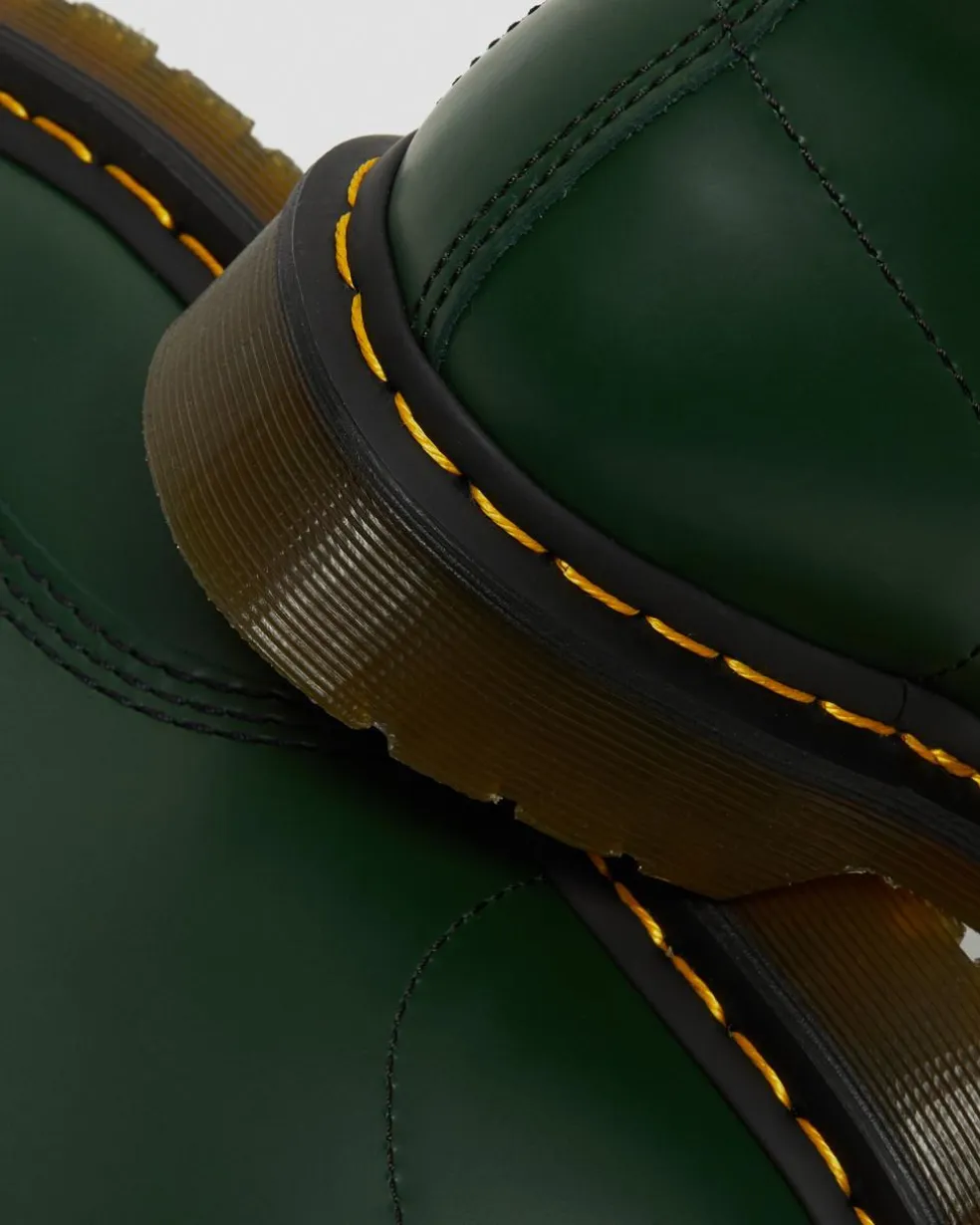 1460 Smooth Leather Lace Up Boots in Green