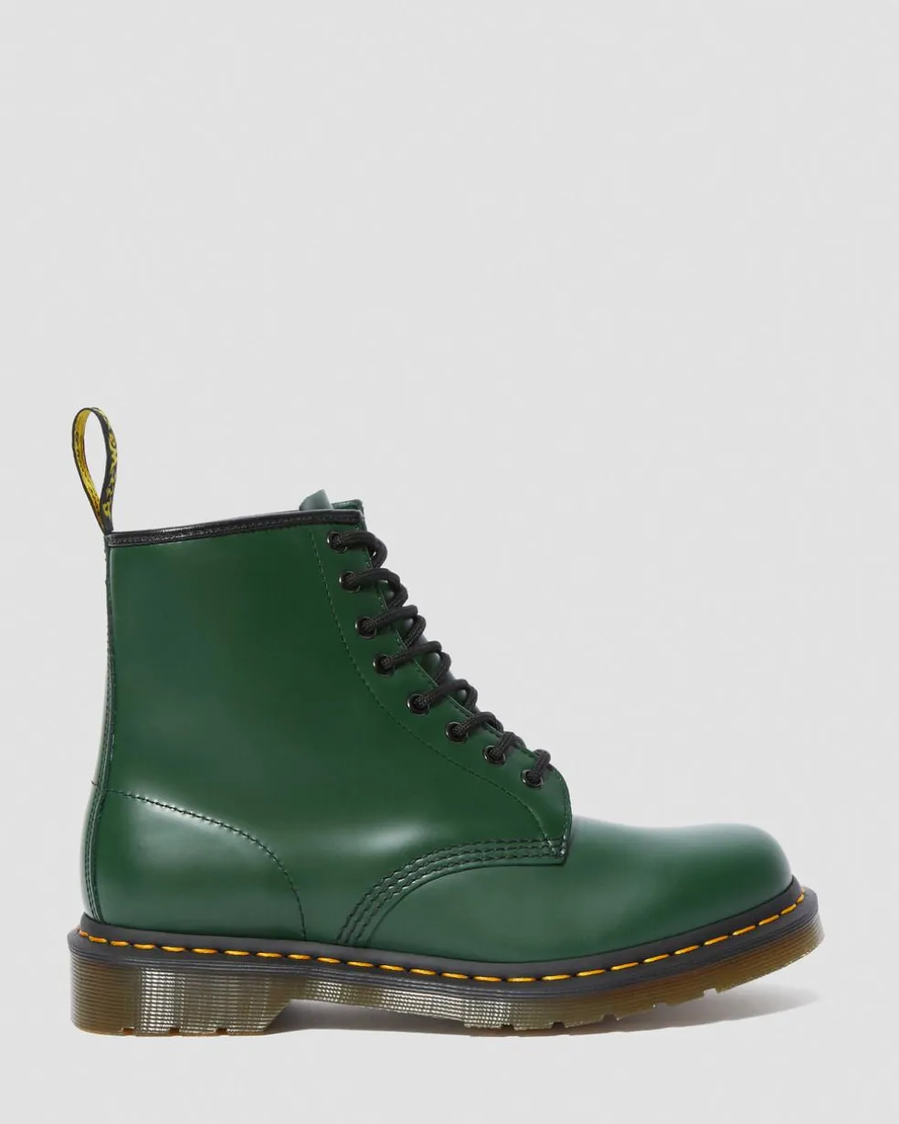1460 Smooth Leather Lace Up Boots in Green