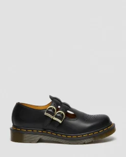 8065 Smooth Leather Mary Jane Shoes in Black