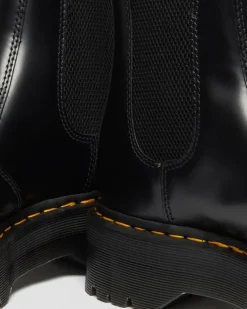 2976 Smooth Leather Platform Chelsea Boots in Black