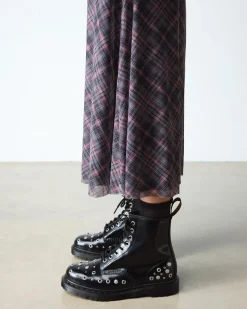 1460 Studded Buttero Leather Boots in Black Buttero