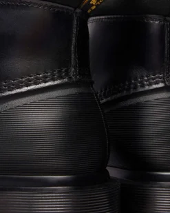 939 SUB FLEECE LINED LEATHER ANKLE BOOTS in Black