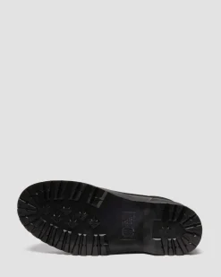 939 SUB FLEECE LINED LEATHER ANKLE BOOTS in Black