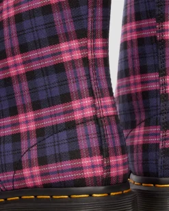 1460 Tartan Lace Up Boots in Pink Multi