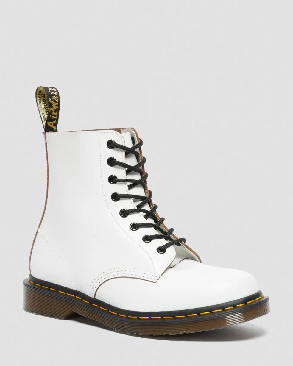 1460 Vintage Made in England Lace Up Boots in White
