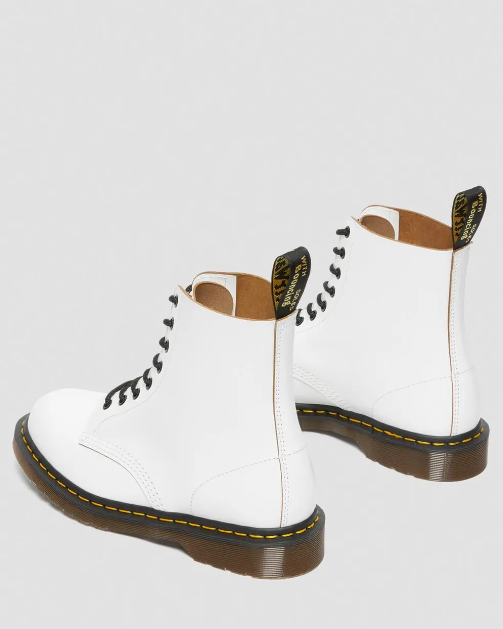 1460 Vintage Made in England Lace Up Boots in White