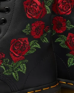 1460 Vonda Floral Leather Lace Up Boots in Black