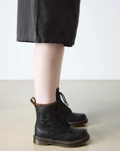 1460 Vonda Mono Women's Floral Boots in Black